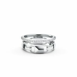 Srebrny pierścionek Michael Kors r. 11 obrączka kłódki MKC1025AN040 ★ AUTORYZOWANY SKLEP | Raty 0% | PayPo | ZWROT DO 365 DNI • POLECANA OFERTA ✓