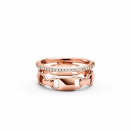 Różowozłoty pierścionek Michael Kors r. 14 obrączka kłódki MKC1025AN791 ★ AUTORYZOWANY SKLEP | Raty 0% | PayPo | ZWROT DO 365 DNI • POLECANA OFERTA ✓