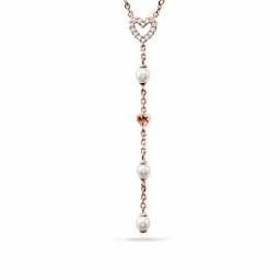 Różowozłoty długi naszyjnik Michael Kors z perełkami MKC1353A7791 ★ AUTORYZOWANY SKLEP | Raty 0% | PayPo | ZWROT DO 365 DNI • POLECANA OFERTA ✓