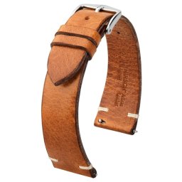 Brązowy pasek skórzany 20 mm HIRSCH Bagnore 05502070-2-20 (M) ★ AUTORYZOWANY SKLEP | Raty 0% | PayPo | ZWROT DO 365 DNI • POLECANA OFERTA ✓