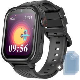 Smartwatch Garett Kids ESSA czarny + 3 szkła na ekran ★ AUTORYZOWANY SKLEP | Raty 0% | PayPo | ZWROT DO 365 DNI • POLECANA OFERTA ✓