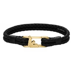 Emporio Armani Eagle Logo bransoletka męska skórzana EGS3245710 ★ AUTORYZOWANY SKLEP | Raty 0% | PayPo | ZWROT DO 365 DNI • POLECANA OFERTA ✓