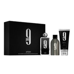 Afnan 9 PM Woda perfumowana 100ml spray + Ĺťel pod prysznic 150ml + Dezodorant 250ml spray