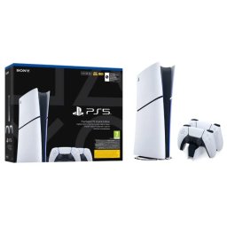 Sony PlayStation 5 Digital Slim E Chassis (PS5) 825GB Dodatkowy Pad Bundle + Stacja Ładowania DualSense