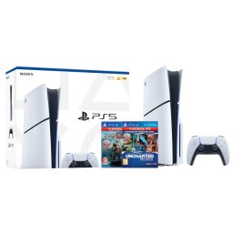 Sony PlayStation 5 Slim E Chassis (PS5) 1TB z napędem + God of War + Uncharted: Kolekcja Nathana Drake'a