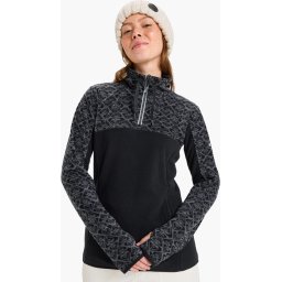 ROXY SAYNA HALF ZIP - TRUE BLACK ROXYGRAM TONAL - Woman