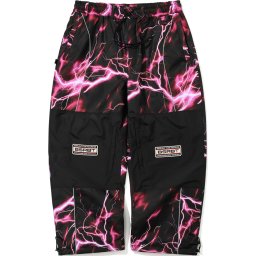 BS RABBIT PATCHED UTILITY SUPER WIDE VENTILATION PANTS - BLACK THUNDER PINK - Unisex