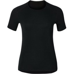 ODLO WARM SHIRT SS CREW NECK - BLACK - Woman