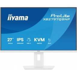 IIYAMA Monitor 27 cali XB2797QSNP-W1 IPS,QHD,USB-c Dock 96W,HDMI, 350cd,1ms, DP, DisplayPort x1 (Daisy Chain MST max. 2560 x1440), USB HUB x4, RJ45
