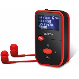 Sencor Odtwarzacz MP3 SFP 4408RD 8GB, Radio FM Wyświetlacz LCD 1,1 call