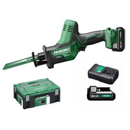 HiKOKI - Akumulatorowa piła szablasta 12 V, 2 akumulatory Li-Ion 2,5 Ah, ładowarka CR12DAWEZ