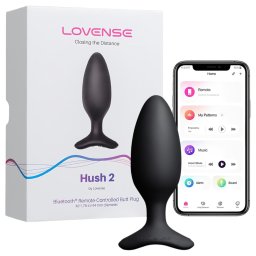 Lovense Hush 2 S - wibrator analny sterowany aplikacją (38 mm, czarny)