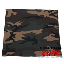 Bandana bawełniana 55x55cm, kamuflaż woodland