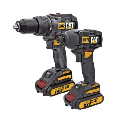 Caterpillar - Zestaw 2 w 1 AKU, wiertarka udarowa i wkrętarka udarowa DX12K