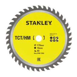 Stanley - Tarcza tnąca do drewna 170x16 mm, 40 zębów STA13125-XJ