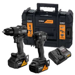 DeWALT - Zestaw wiertarko-wkrętarki akumulatorowej i klucza udarowego 18 V, McLaren, 2 akumulatory Li-Ion XR 5,0 Ah, ładowarka DCK2222MP2T