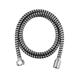 W prysznicowy Strong z PVC, 1,5 m, chromowo-czarny