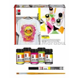 Zestaw farb do tkanin Neonowych 5x15ml MARABU TEXTIL NEON