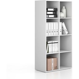 B2B Partner Regał FRAME, dolny, 2 kolumny, 1735 x 872 x 450 mm, biały