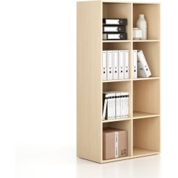 B2B Partner Regał FRAME, dolny, 2 kolumny, 1735 x 872 x 450 mm, brzoza