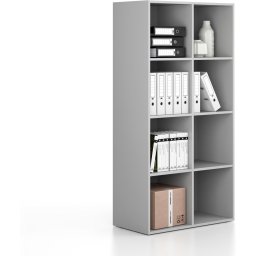 B2B Partner Regał FRAME, dolny, 2 kolumny, 1735 x 872 x 450 mm, szary