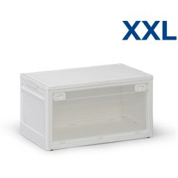 B2B Partner Duży składany regałowy pojemnik XXL 94 l, 660x400x358 mm, biały