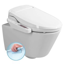 Sapho Avva - Bidet elektroniczny z ceramiką, SoftClose, Rimless, biały NB-1160D-3