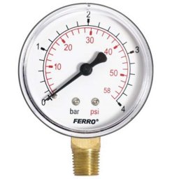 Novaservis - Manometr 63 mm 1/4” promieniowy, 0-4 bar M6304R