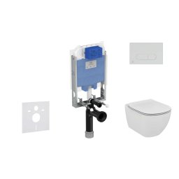 Ideal Standard ProSys - Zestaw do montażu podtynkowego, toaleta i deska Tesi, przyciski Oleas M1, chrom mat ProSys80M SP89