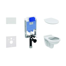 Ideal Standard ProSys - Zestaw do montażu podtynkowego, toaleta Alpha z deską, przycisk Oleas M1, SoftClose, kolor biały ProSys80M SP112