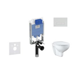 Ideal Standard ProSys - Zestaw do montażu podtynkowego, toaleta i deska Bau Ceramic, przyciski Oleas M1, Rimless, SoftClose, biały ProSys80M SP136