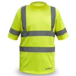 DEDRA BH81T1-XXXL koszulka męska T-shirt odblaskowa żółta XXXL BHP ostrzegawcza odzież robocza