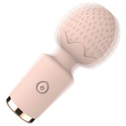 Sunfo Strawberry - mini wibrujący masażer wodoodporny - różowy