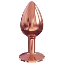 Dorcel Diamond Plug S - aluminiowy korek analny - mały (różowe złoto)