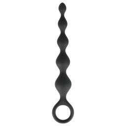 Dorcel Deep Feel - koralikowy dildo analny (czarny)