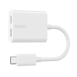 Belkin RockStar F7U081BTWH audio 2x USB-C, Biały