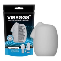 VIBEGGS Candy Curves - wibrujące jajeczko masturbator (białe)