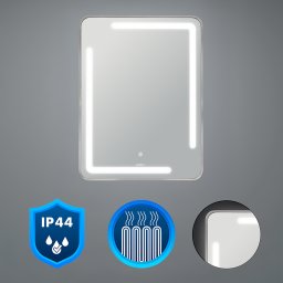 Lustro Padova 60 z czujnikiem obecnoci z owietleniem LED i osuszaczem 60x80 cm