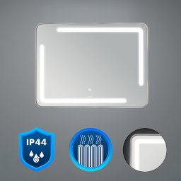 Lustro Padova 80 z czujnikiem obecnoci z owietleniem LED i osuszaczem 80x60 cm