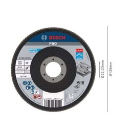Bosch - Listkowa tarcza szlifierska do stali P80, średnica 125 mm 2608606924
