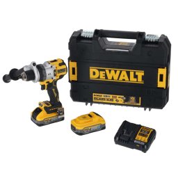 DeWALT - Akumulatorowa wiertarka udarowa 18V, 2x akumulator 5,0 Ah XR POWERSTACK, ładowarka DCD1007H2T