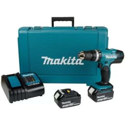 Makita - Akumulatorowa wiertarko-wkrętarka udarowa 18 V, 2x akumulator 3,0 Ah LXT, ładowarka DHP453SFE