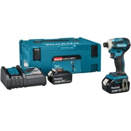 Makita - Akumulatorowy klucz udarowy 18 V, 2x akumulator 5,0 Ah LXT, ładowarka DTD172RTJ
