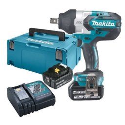 Makita - Akumulatorowy klucz udarowy 18 V, 2x akumulator 5,0 Ah LXT, ładowarka DTW1001RTJ
