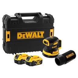 DeWALT - 18V AKU szlifierka mimośrodowa 125 mm, 2x akumulator 5,0 Ah XR, ładowarka DCW210P2