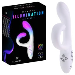 Paradise Illumination - wibrujący wibrator z podświetlanym uchwytem łechtaczki (biały)