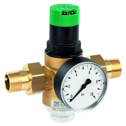 Honeywell Home - Zawór redukcyjny DN20, z przyłączem śrubowym i manometrem D06F-3/4AM