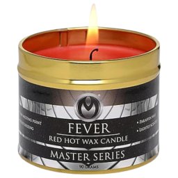 XR Brands - Fever - parafinowa świeca do masażu ciała (czerwona, 120 g)