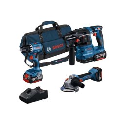 Bosch - 7-częściowy zestaw narzędzi akumulatorowych, akumulatorów i ładowarki 0615A5007L