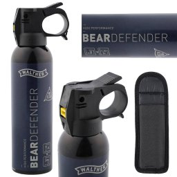Walther Pro Secur Bear stożek 225 ml Gaz na niedźwiedzie, zasięg do 10 m kabura